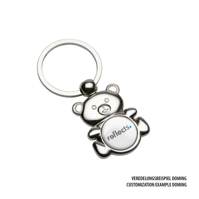 Teddy Bear Metal Keyring