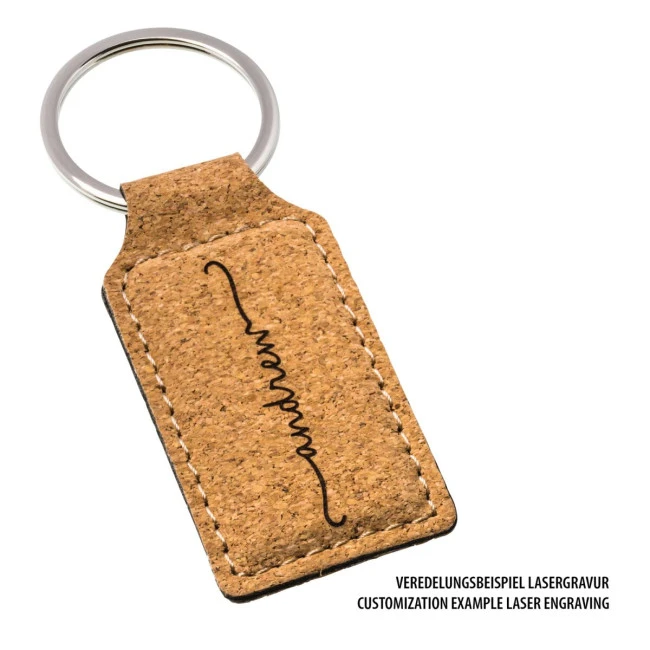 Rectangular Cork Keyring