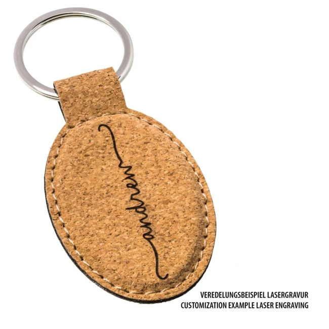 Oval Cork Keyring