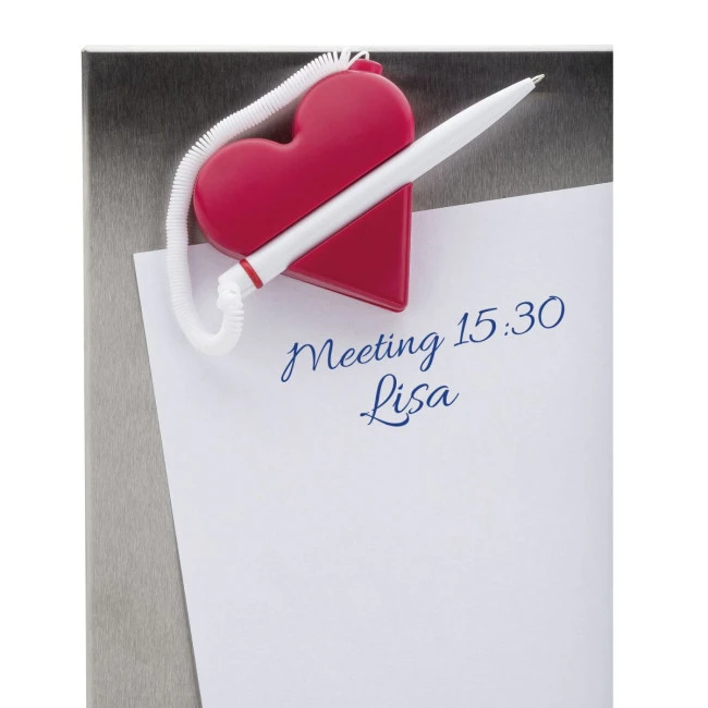 Memo holder with pen