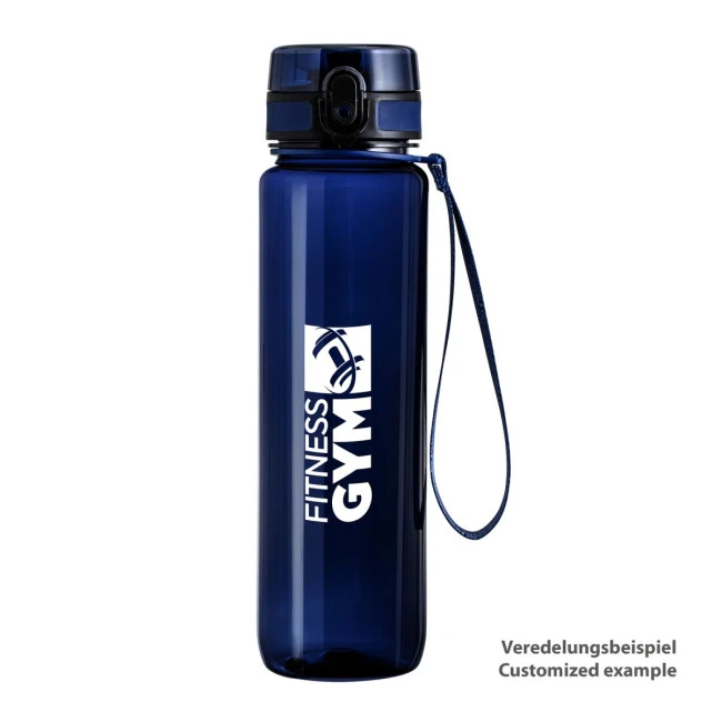 Dark Blue Plastic Sports Bottle