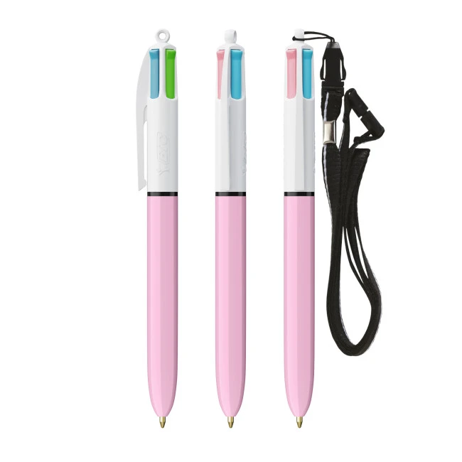 BIC 4 Colours Fashion Ballpen + Lanyard Screen Printing