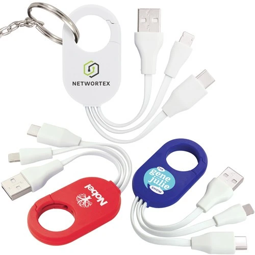 3-in-1 Short Arm USB Charging Cable New TYPE-C Connector