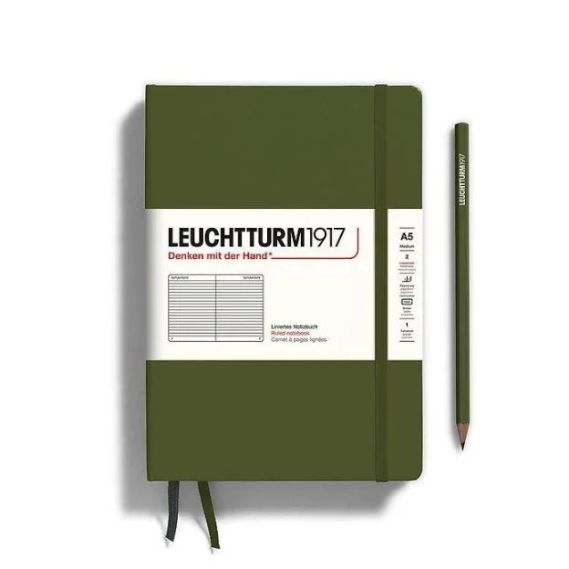 Leuchtturm1917 Medium A5 Hardcover Ruler Notebooks