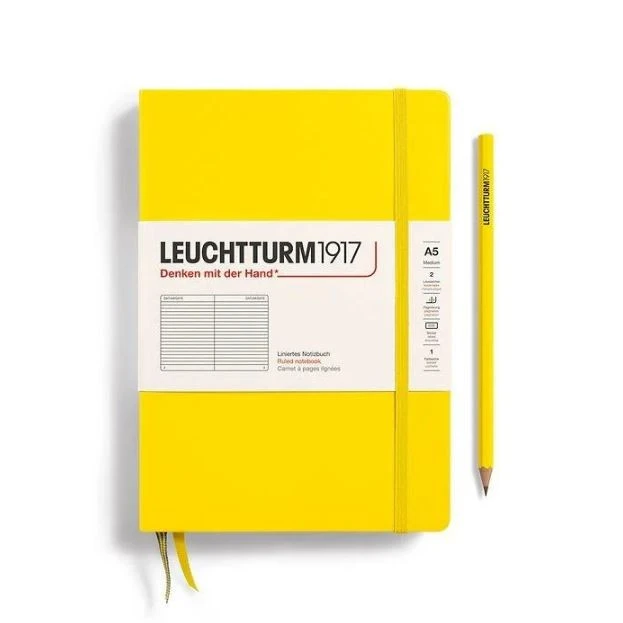 Leuchtturm1917 Medium A5 Hardcover Ruler Notebooks