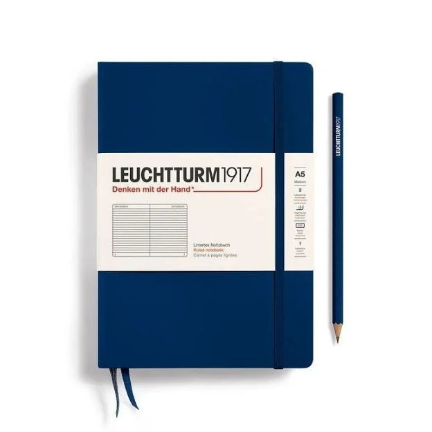 Leuchtturm1917 Medium A5 Hardcover Ruler Notebooks