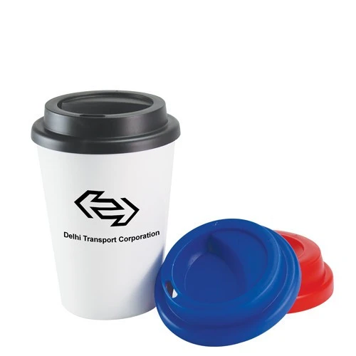 Plastic Double Wall Take Out Coffee Cup 340ml