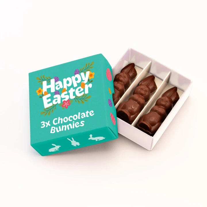 Easter Eco Treat Box Chocolate Bunnies