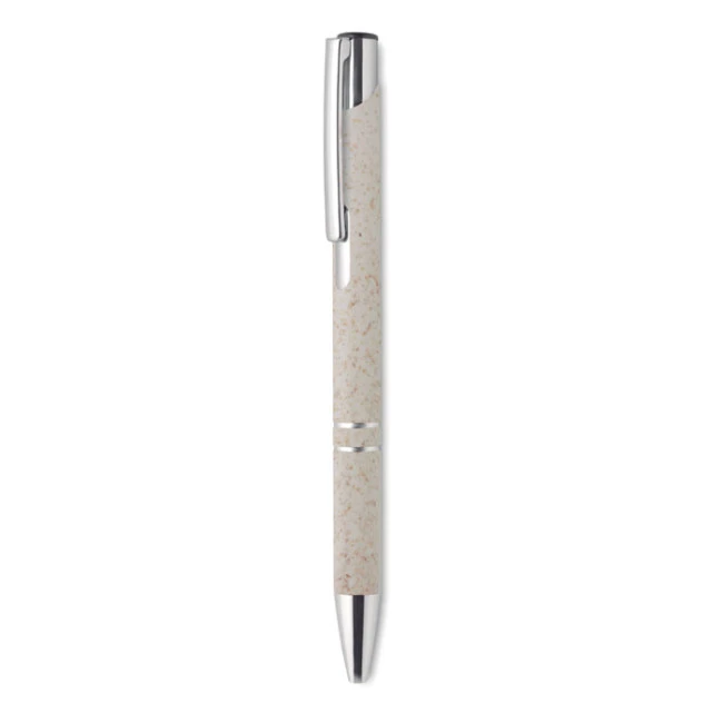 Wheat Straw & ABS Push Button Ballpen