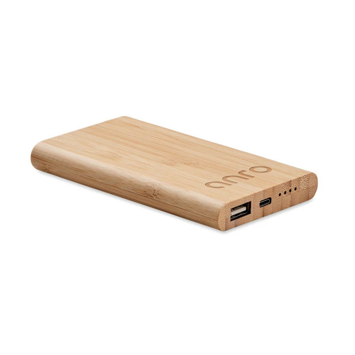 4000 Mah Bamboo Power Bank