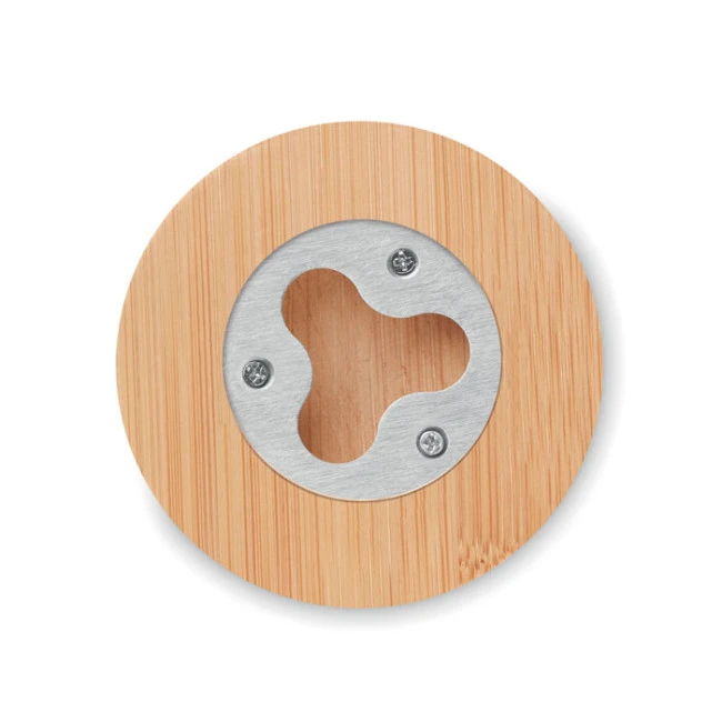 Bamboo Bottle Opener/ Coaster