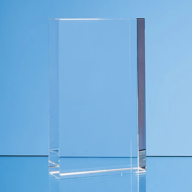 12cm x 8.5cm Optical Crystal Rectangle Award, H or V