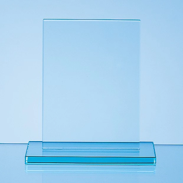 12cm x 9cm x 10mm Jade Glass Rectangle Award