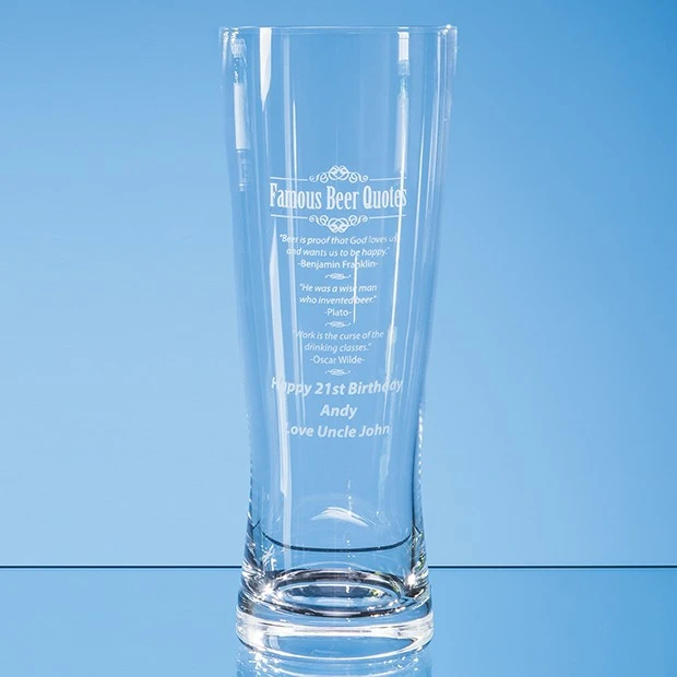 0.7ltr Large Handmade Beer Glass*