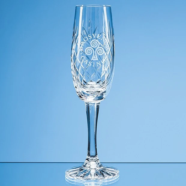 165ml Glencoe Lead Crystal Panel Champagne Flute