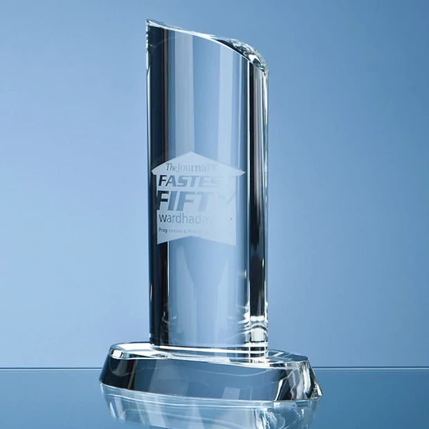 20cm Optical Crystal Oval Column Award