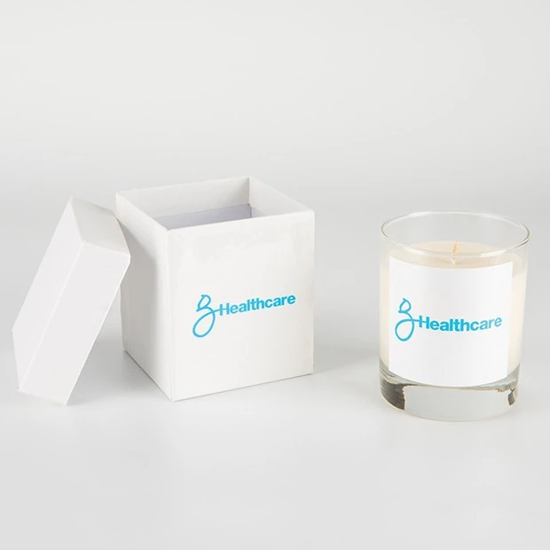 240g Clear Glass Scented Candle in a Lidded Gift Box