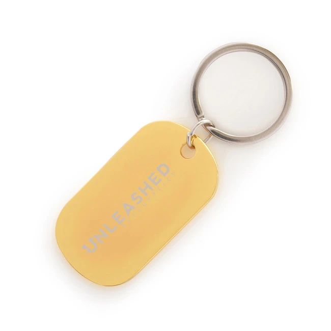 Metal Dog Tag Keyring