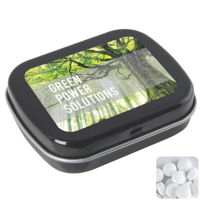 Langham Flat Hinged Tin With Dextrose Mints