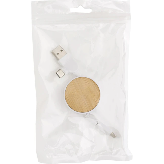 The Ponza Bamboo Extendable Charging Cable