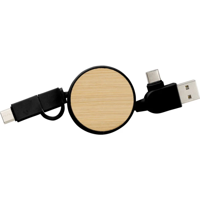 The Ponza Bamboo Extendable Charging Cable