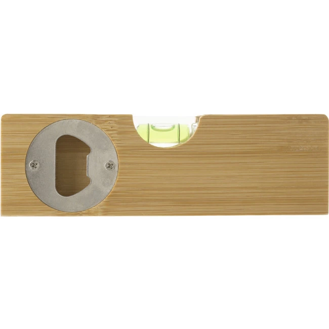 Bamboo Bottle Opener With Spirit Level