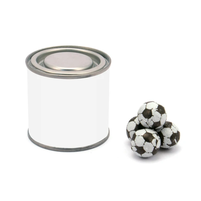 Small Paint Tin Chocolate Footballs