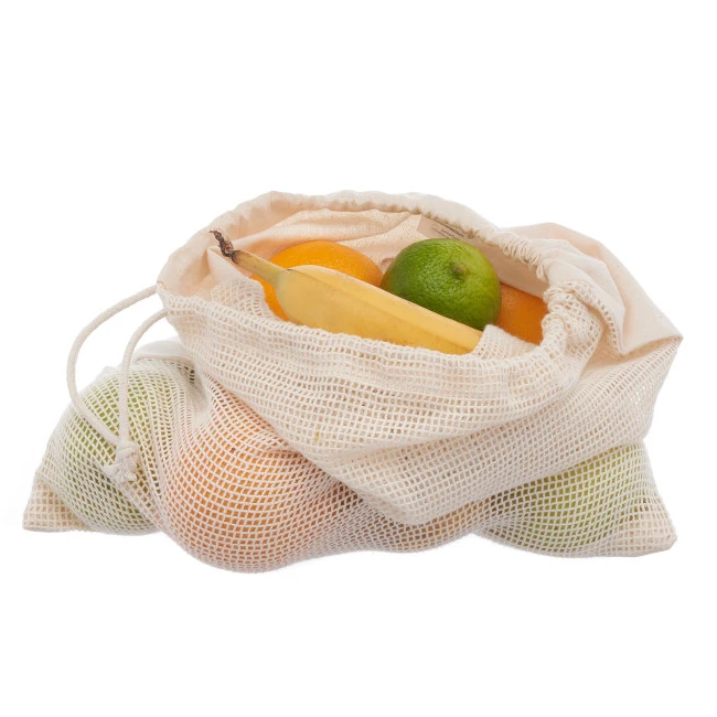 Cotton Reusable Vegetable Bag Fairtrade & Organic 4oz Cotton