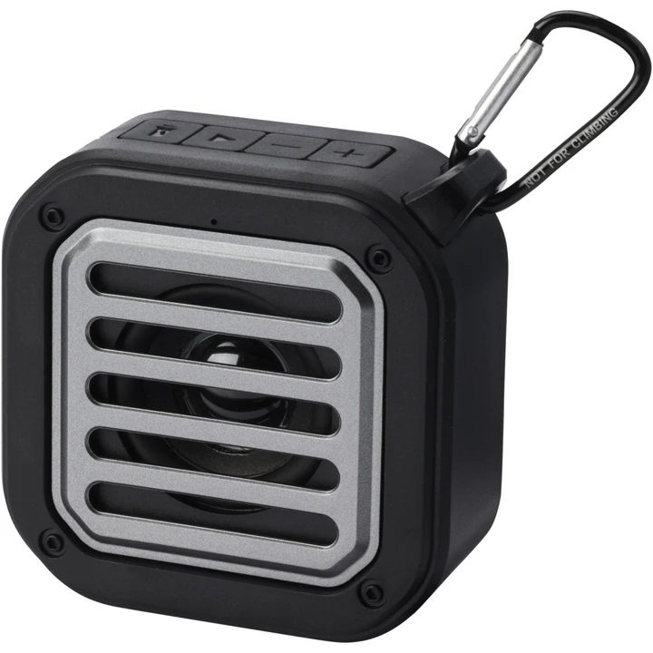 Solo IPX5 RCS Recycled Plastic Solar Bluetooth  Speaker With Carabiner 3W