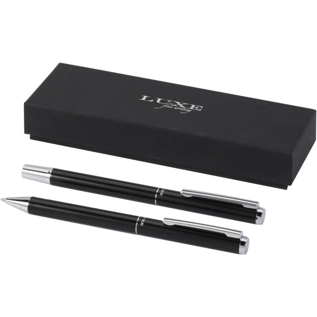 Lucetto Recycled Aluminium Ballpoint And Rollerball Pen Gift Set