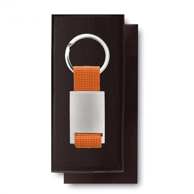 Metal rectangular keyring