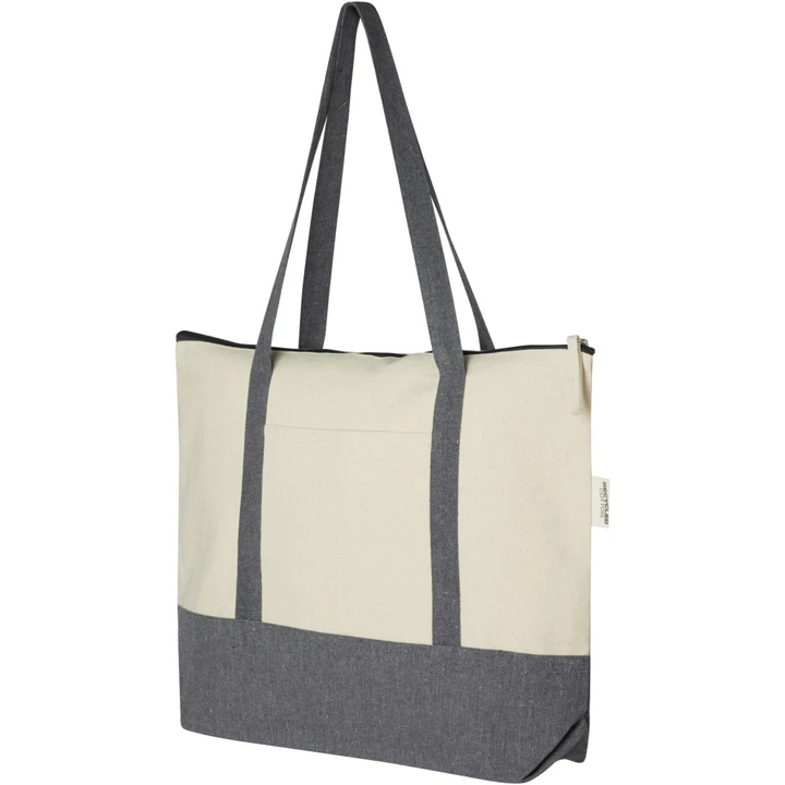 Repose 320 g/m² Recycled Cotton Zippered Tote Bag 10L