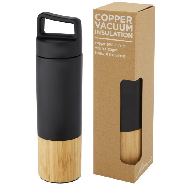 Torne Copper Vacuum Insulated Stainless Steel Bottle With Bamboo Outer Wall 540ml