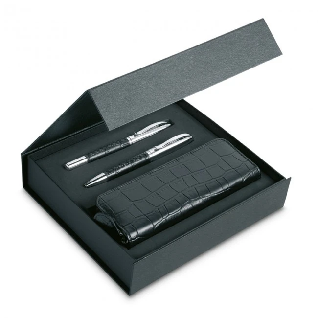 Pen set and pouch in PU case