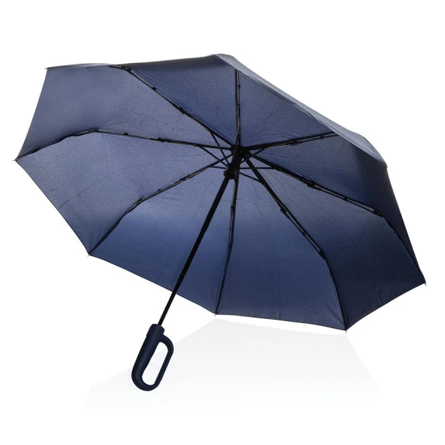 Yara 21" AWARE™ RPET Solid Colour Umbrella With Carabiner