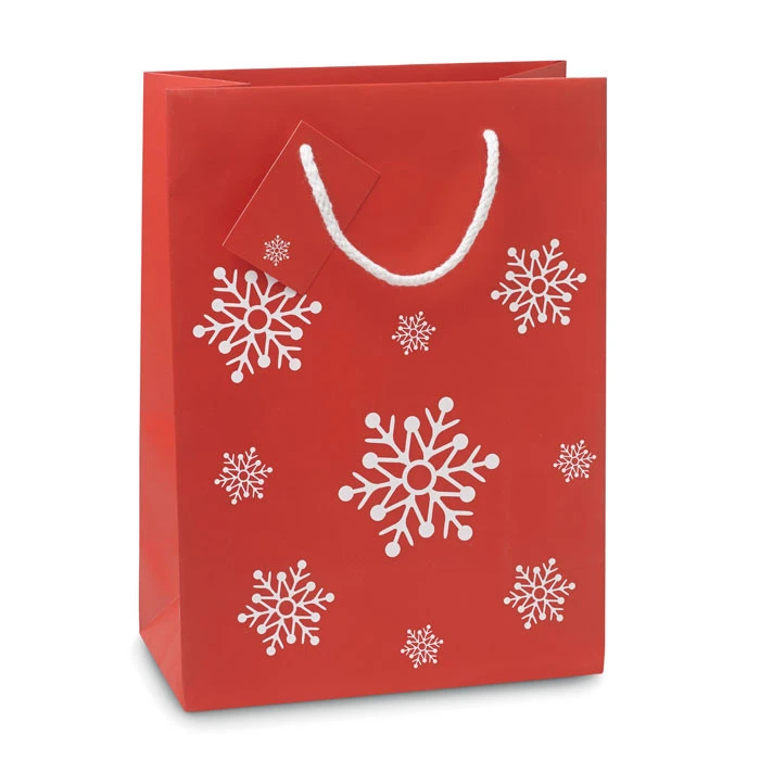 Snowflake Pattern Gift Paper Bag Medium