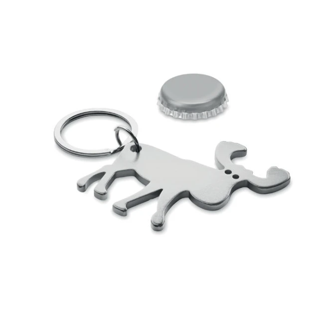 Reindeer Recycled Aluminium Keyring With Bottle Opener