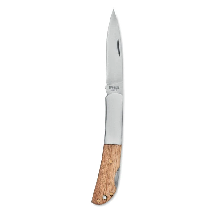 Foldable Knife In Acacia Wood