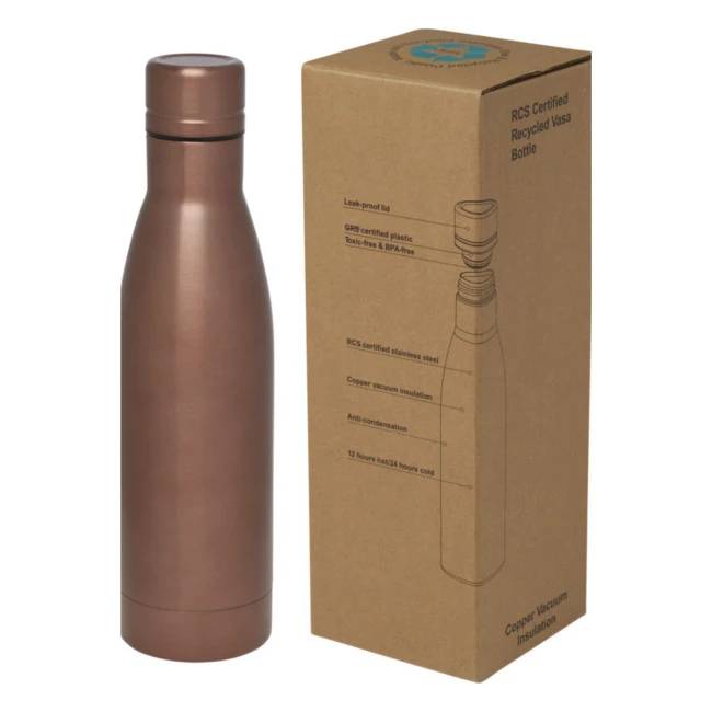 Vasa Recycled Stainless Steel Copper Vacuum Insulated Bottle 500ml