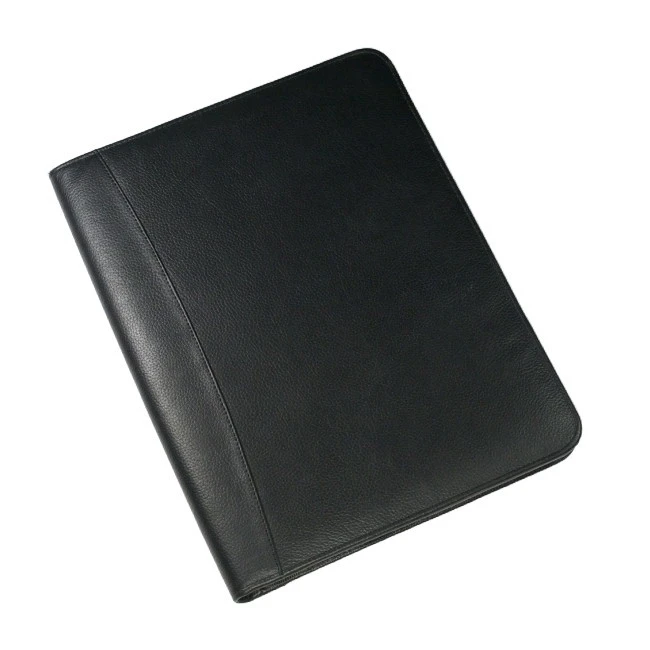 Melbourne A4 Zipped Folder In Black