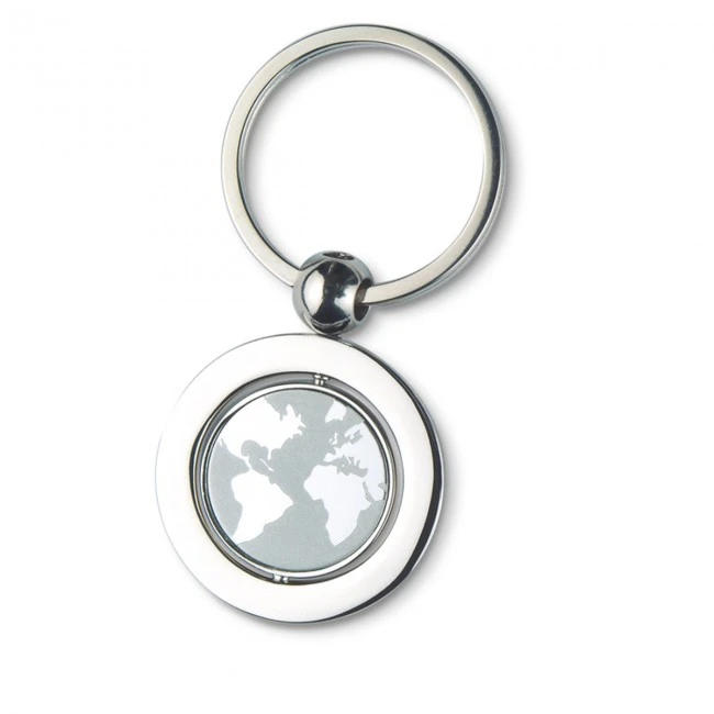 Globe Metal Keyring