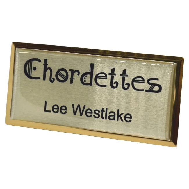 Classic Name Badge (XLarge) Pin (Domed)