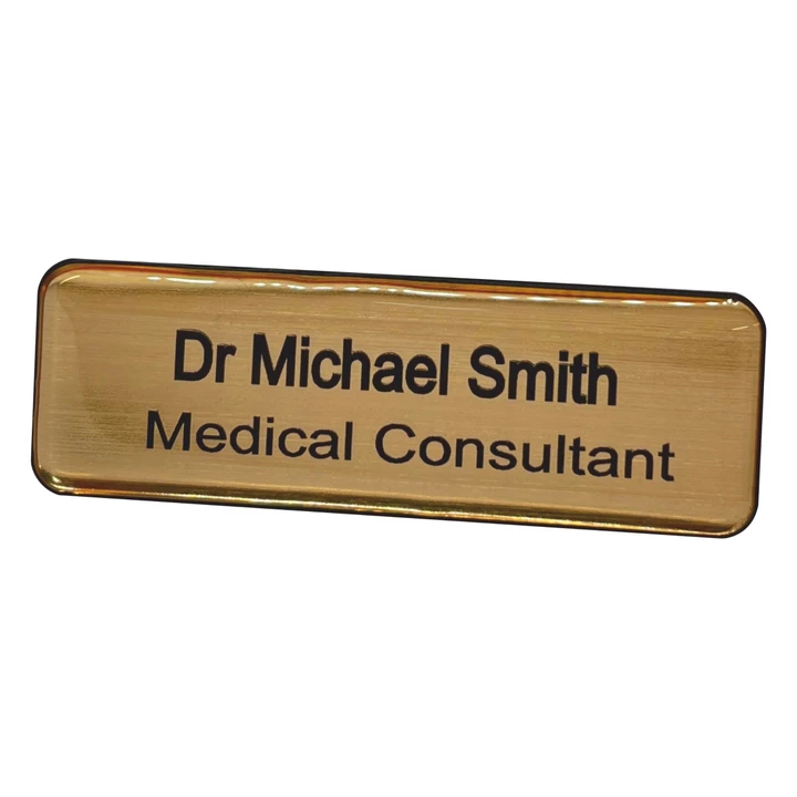 Engraved Name Badge Magnet (Domed)