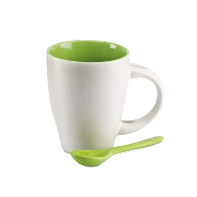 Bicolour Mug With Spoon 250ml