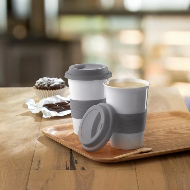 Ceramic Mug With Lid & Sleeve