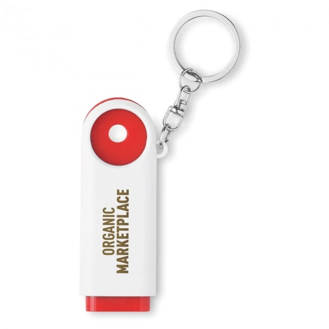 Key ring torch with token