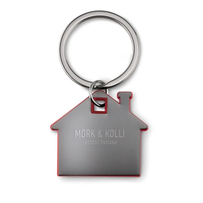 House Shape Plastic Keyring