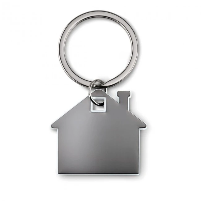 House Shape Plastic Keyring