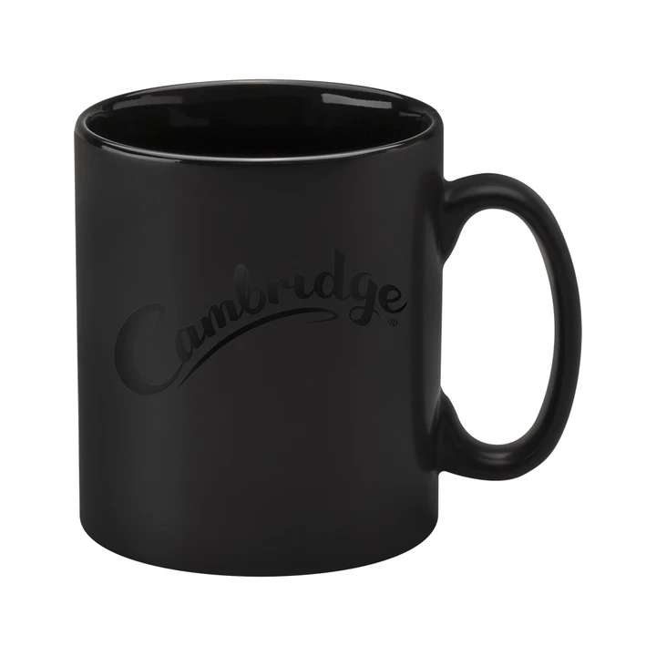 Cambridge Matt Black Mug