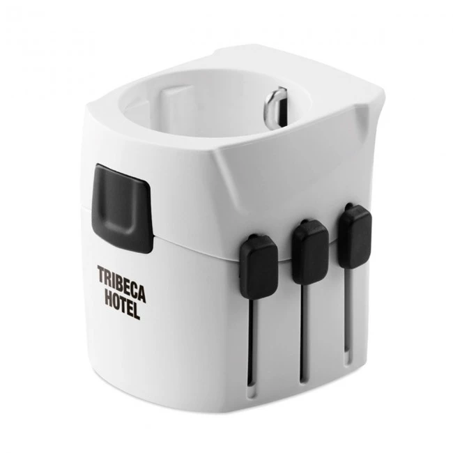 3-pole travel plug for travellers from Europe (Schuko standard)